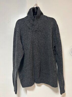 CHAPS Shawl Collar Grey Sweater